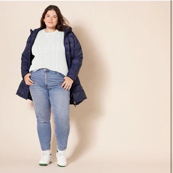 Amazon Essentials Fisherman Cable Knit Sweater Womens Plus Size 1X White NEW - Picture 3 of 7